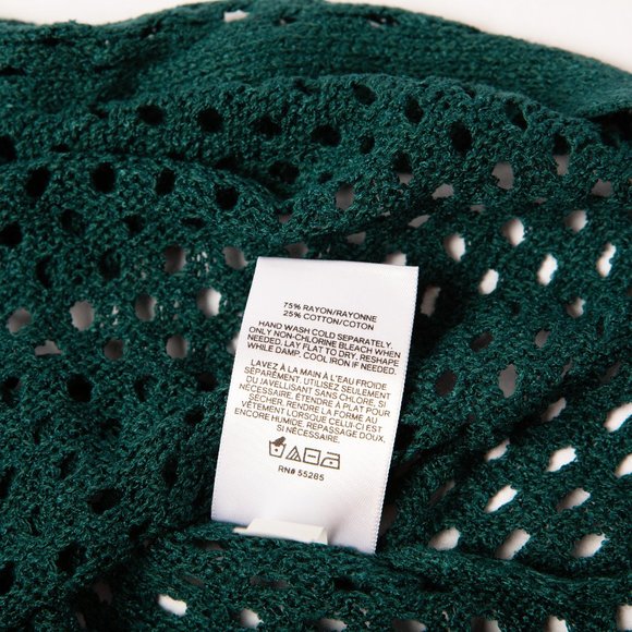NEW! Teal Open Stitch Dolman Sweater - Picture 5 of 6